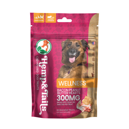 HEMP & TAILS CBD INFUSED PET TREATS BY AGFN 300MG BAG (60 DELICIOUS TREATS)