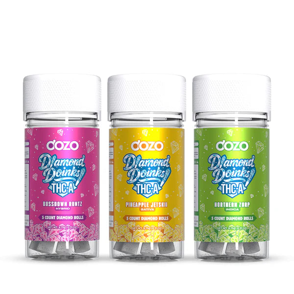 DOZO DIAMOND DOINKS 1.5 GRAM THC-A DIAMOND ROLLS (5CT JAR)