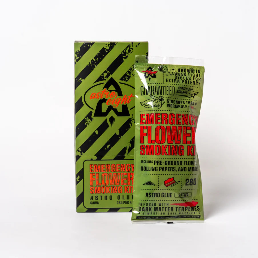 ASTRO EIGHT EMERGENCY FLOWER SMOKING KIT (28G GROUNDED FLOWER)