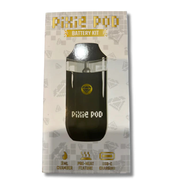 PIXIE POD 2ML BATTERY KIT (5CT DISPLAY) | BLACK