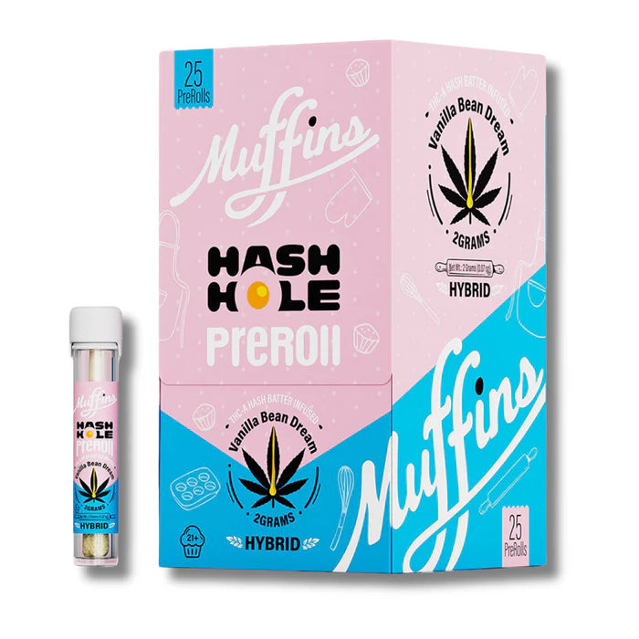 MUFFINS THC-A 2 GRAM HASH HOLE PRE-ROLL (25CT DISPLAY)