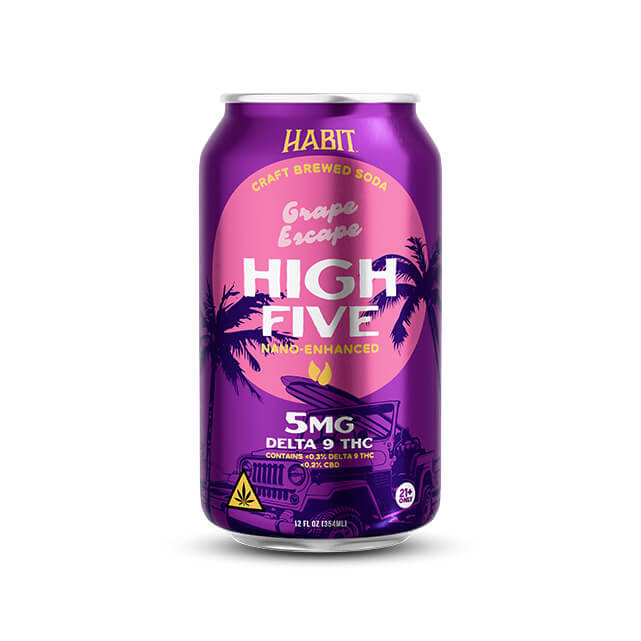 HABIT DELTA 9 HIGH FIVE SODA THC-P ENHANCED 5MG CRAFT BREWED (6CT PACK)