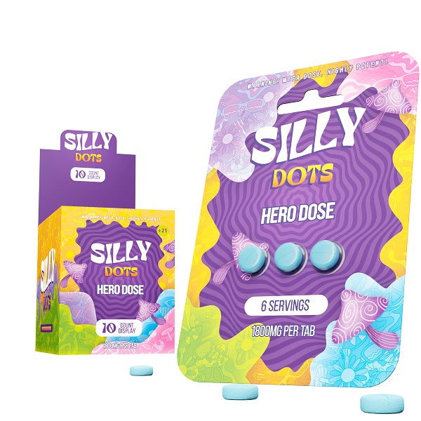 SILLY DOTS PROPRIETARY MUSHROOM BLEND HERO DOSE 1800MG PER TAB (3CT PACK)