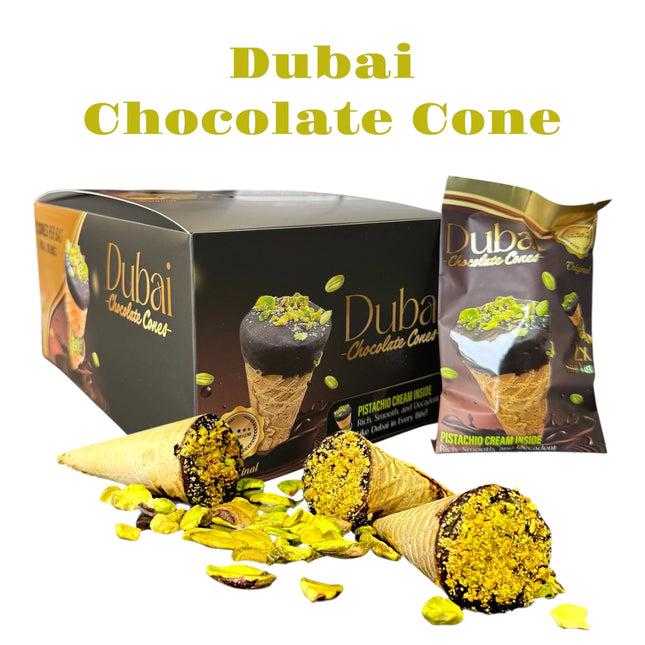 DUBAI CHOCOLATE CONES DELTA-9 10MG PER SERVING (10CT DISPLAY)