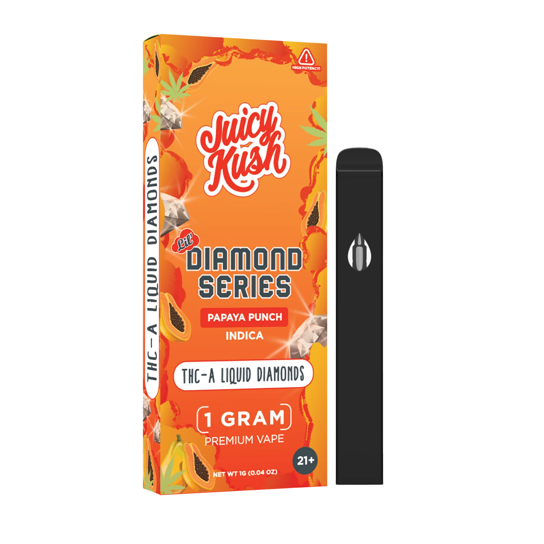 JUICY KUSH LIL' DIAMOND SERIES THC-A LIQUID DIAMOND 1 GRAM DISPOSABLE Rising Wholesale Inc. JUICY KUSH LIL' DIAMOND SERIES THC-A LIQUID DIAMOND 1 GRAM DISPOSABLE Rising Wholesale Inc.
