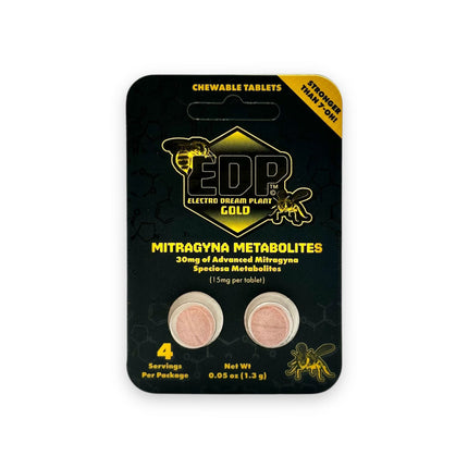 EDP ELECTRO DREAM PLANT GOLD (7-HYDROXYMITRAGYNINE) 30MG OF 7-OH + PSEUDOINDOXYL (2CT PACK)