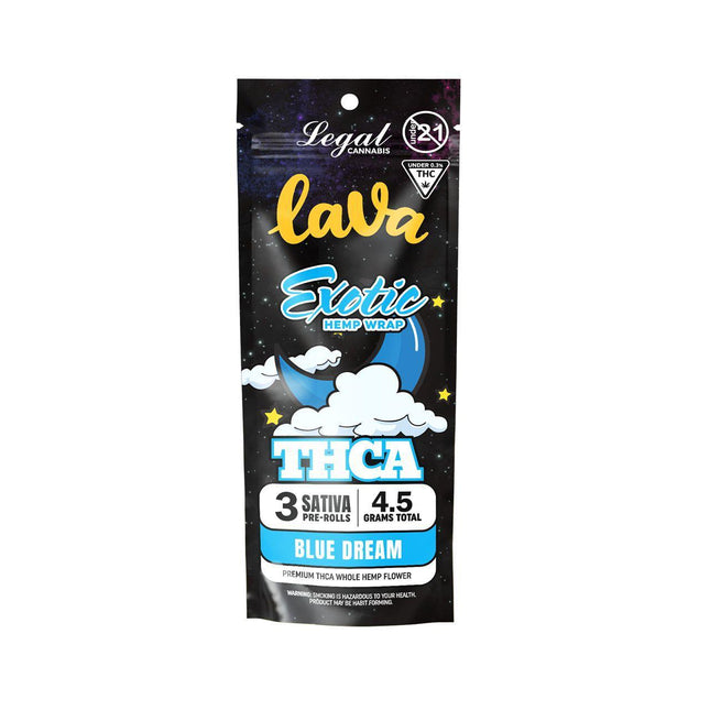 LAVA EXOTIC HEMP THCA PRE-ROLLS (3 X 1.5G EACH)