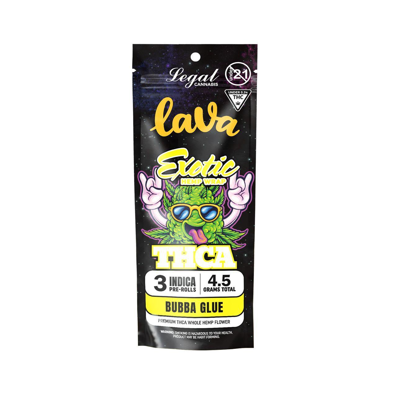 LAVA EXOTIC HEMP THCA PRE-ROLLS (3 X 1.5G EACH)