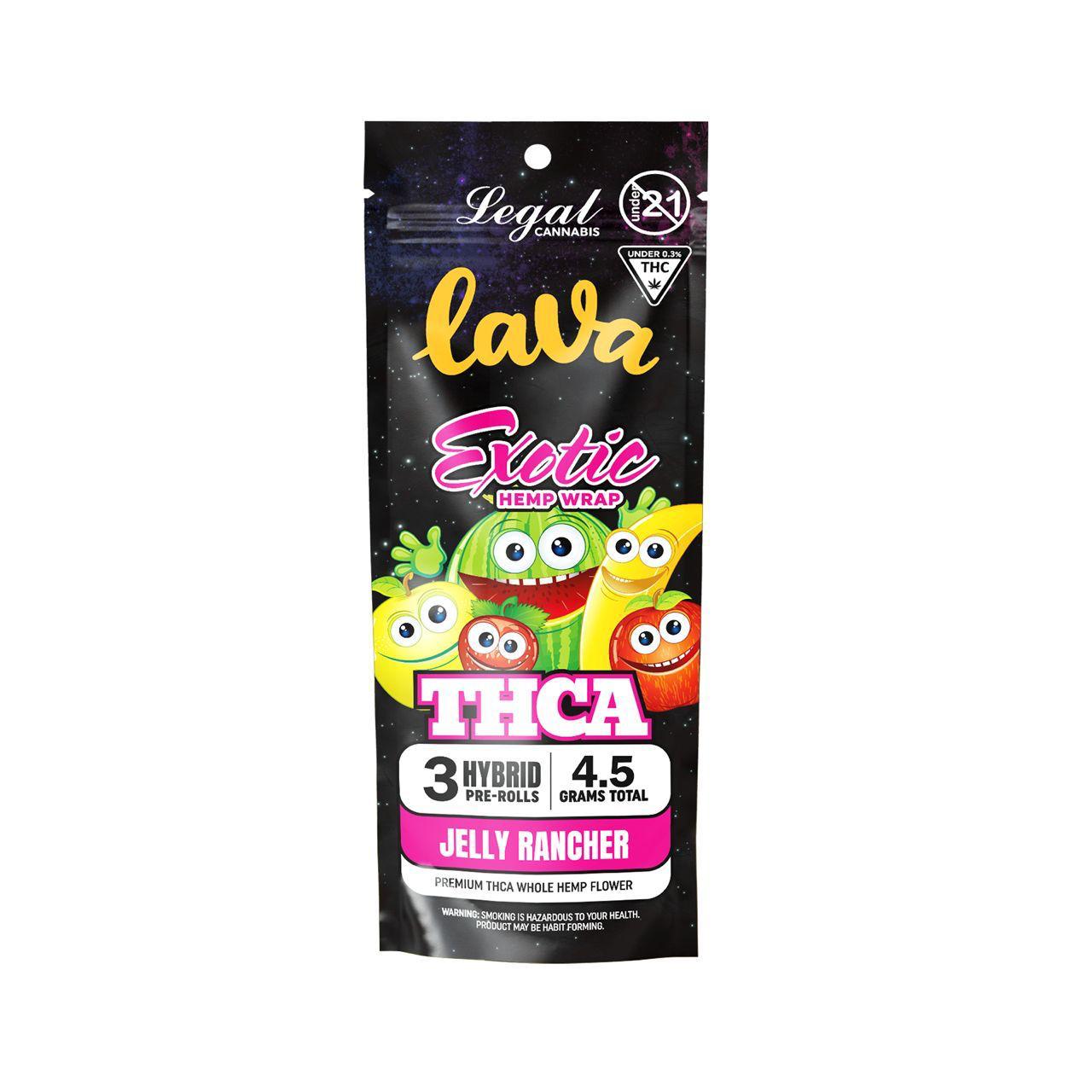 LAVA EXOTIC HEMP THCA PRE-ROLLS (3 X 1.5G EACH)