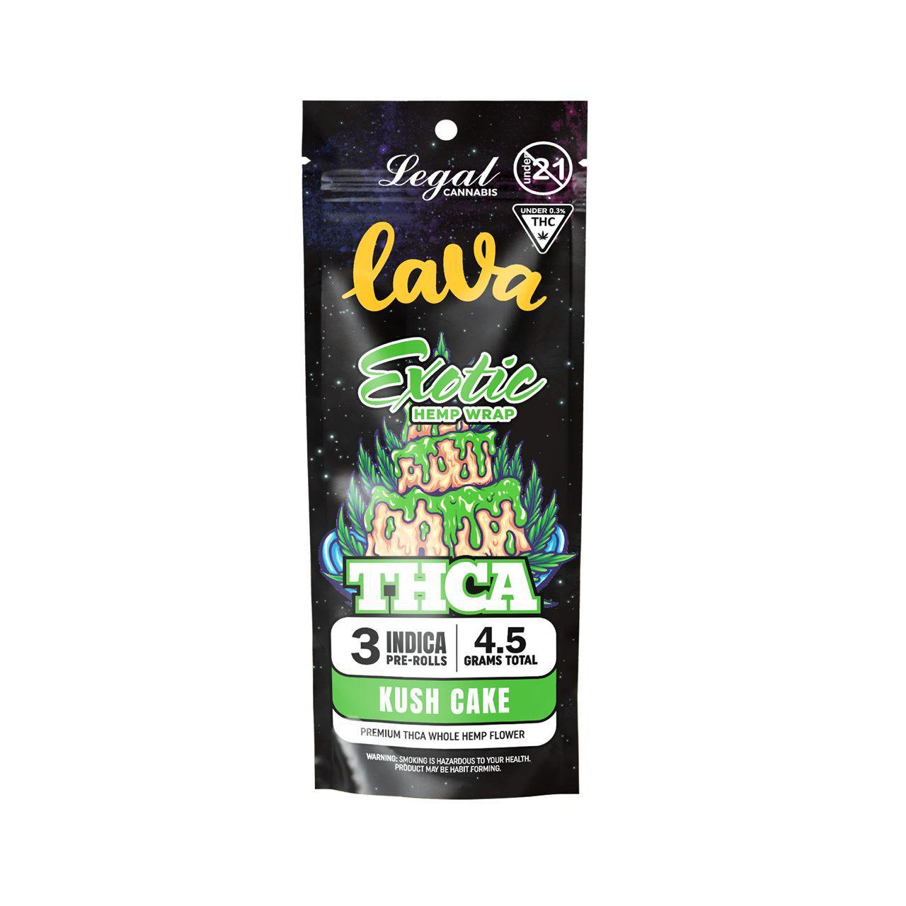 LAVA EXOTIC HEMP THCA PRE-ROLLS (3 X 1.5G EACH)