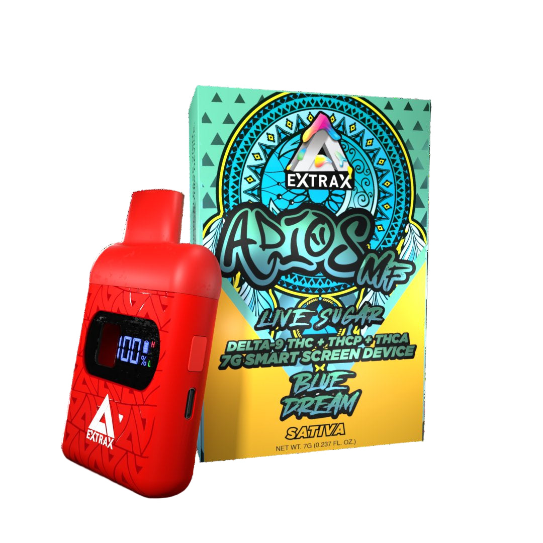 EXTRAX ADIOS MF LIVE SUGAR BLEND (D9THC + THCP + THCA) 7G SMART SCREEN DISPOSABLE