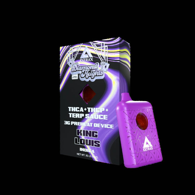 EXTRAX DIAMOND HEIGHTS (THCA + THCP + TERP SAUCE) 3G DISPOSABLE KING LOUIS (INDICA) 810107492925
