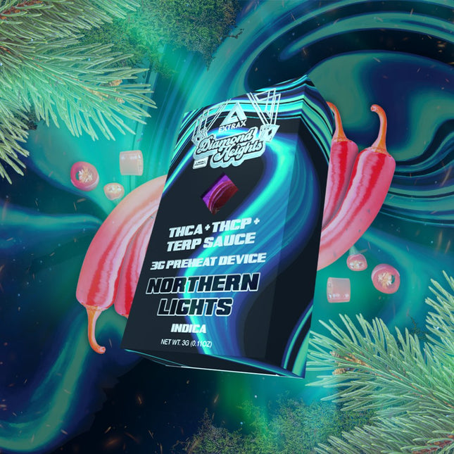 EXTRAX DIAMOND HEIGHTS (THCA + THCP + TERP SAUCE) 3G DISPOSABLE NORTHERN LIGHTS (INDICA) 810107492956