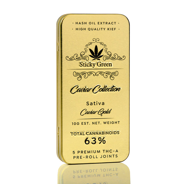 STICKY GREEN CAVIAR COLLECTION PREMIUM THC-A PRE-ROLL JOINT 2G EACH (5CT / PACK)