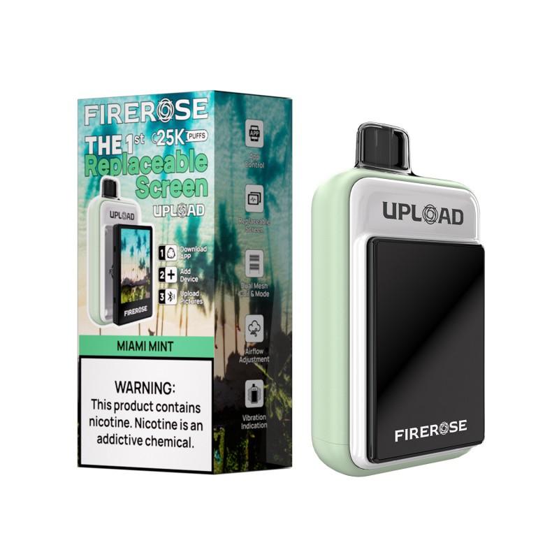 FIREROSE UPLOAD 25K DISPOSABLE KIT (WITH SCREEN) (5CT DISPLAY) MIAMI MINT 6942035620737