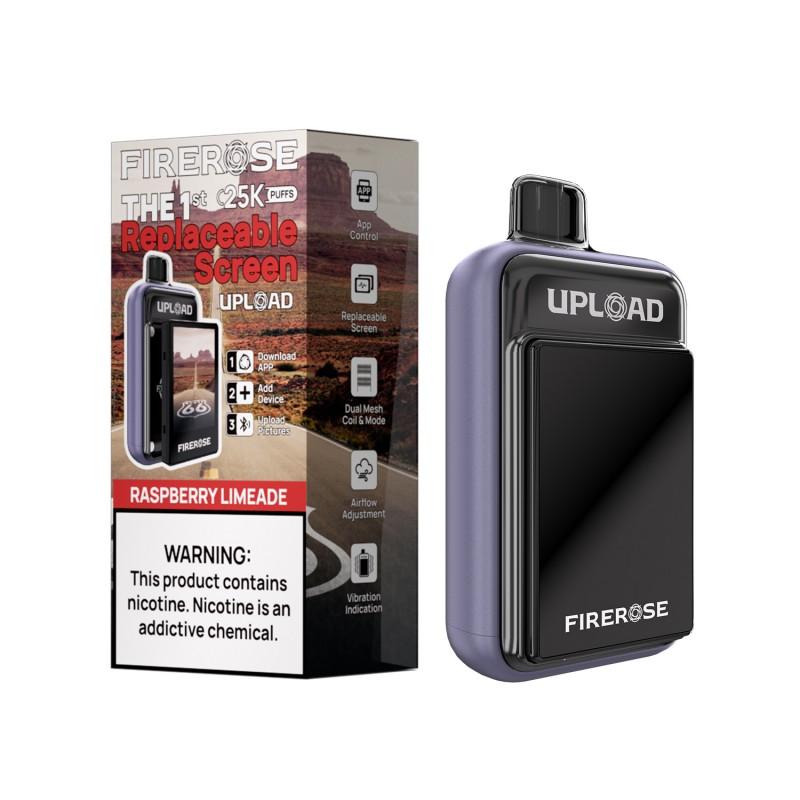 FIREROSE UPLOAD 25K DISPOSABLE KIT (WITH SCREEN) (5CT DISPLAY) RASPBERRY LIMEADE 6942035620768