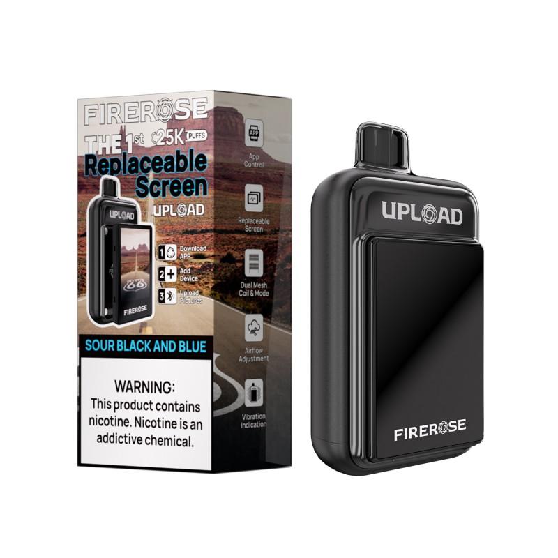 FIREROSE UPLOAD 25K DISPOSABLE KIT (WITH SCREEN) (5CT DISPLAY) SOUR BLACK AND BLUE 6942035620812