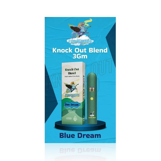 FLYING HORSE 3 GRAM DISPOSABLE KNOCKOUT BLEND BLUE DREAM (HYBRID) 840352515810