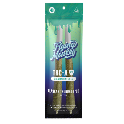FLYING MONKEY THC-A DIAMOND INFUSED PRE-ROLLS (2 X 2 G EACH)