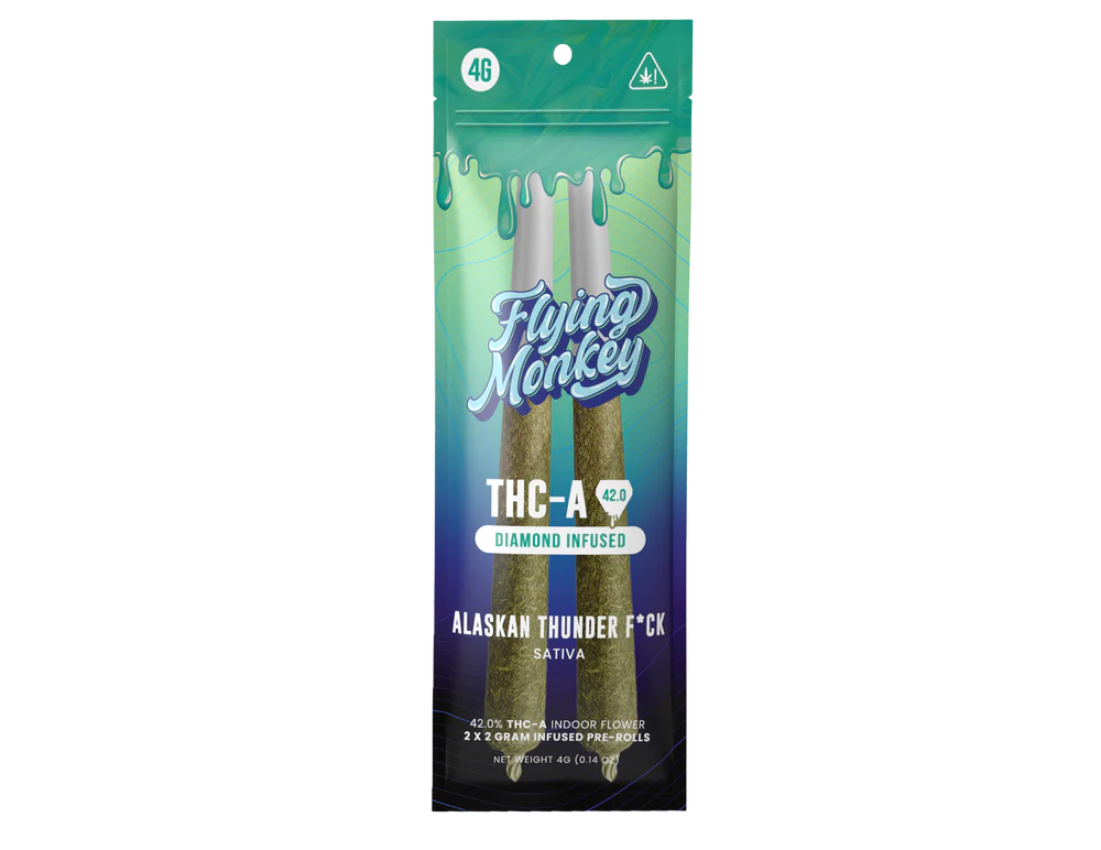 FLYING MONKEY THC-A DIAMOND INFUSED PRE-ROLLS (2 X 2 G EACH)