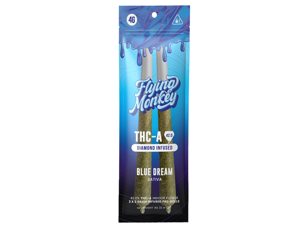 FLYING MONKEY THC-A DIAMOND INFUSED PRE-ROLLS (2 X 2 G EACH)