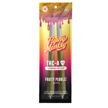 FLYING MONKEY THC-A DIAMOND INFUSED PRE-ROLLS (2 X 2 G EACH)