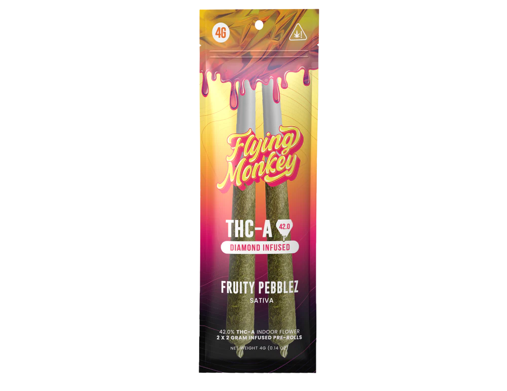FLYING MONKEY THC-A DIAMOND INFUSED PRE-ROLLS (2 X 2 G EACH)