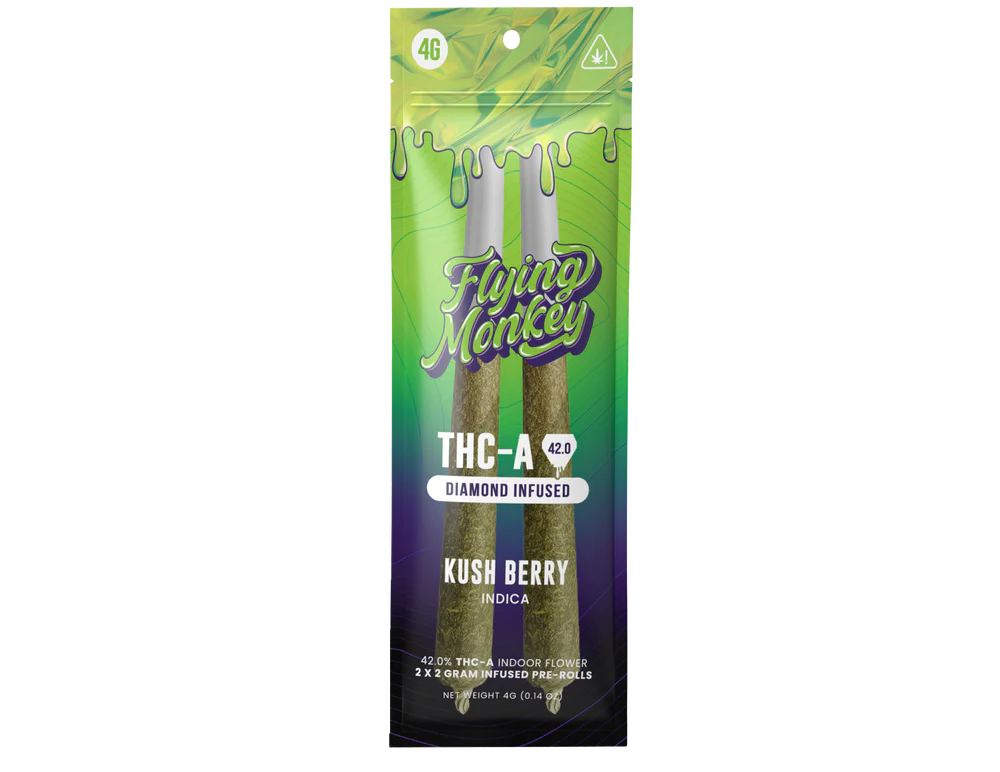 FLYING MONKEY THC-A DIAMOND INFUSED PRE-ROLLS (2 X 2 G EACH)