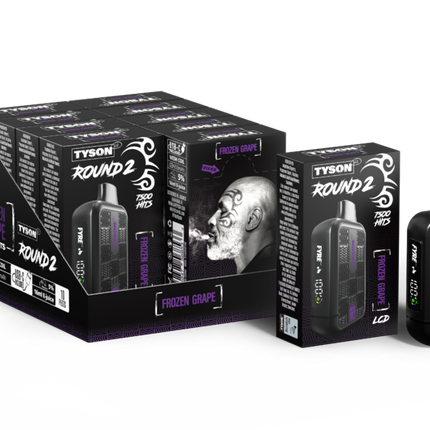 TYSON HEAVYWEIGHT ROUND 2 7500 PUFFS 5% DISPOSABLE 10CT/DISPLAY Rising Wholesale Inc. TYSON HEAVYWEIGHT ROUND 2 7500 PUFFS 5% DISPOSABLE 10CT/DISPLAY Rising Wholesale Inc.