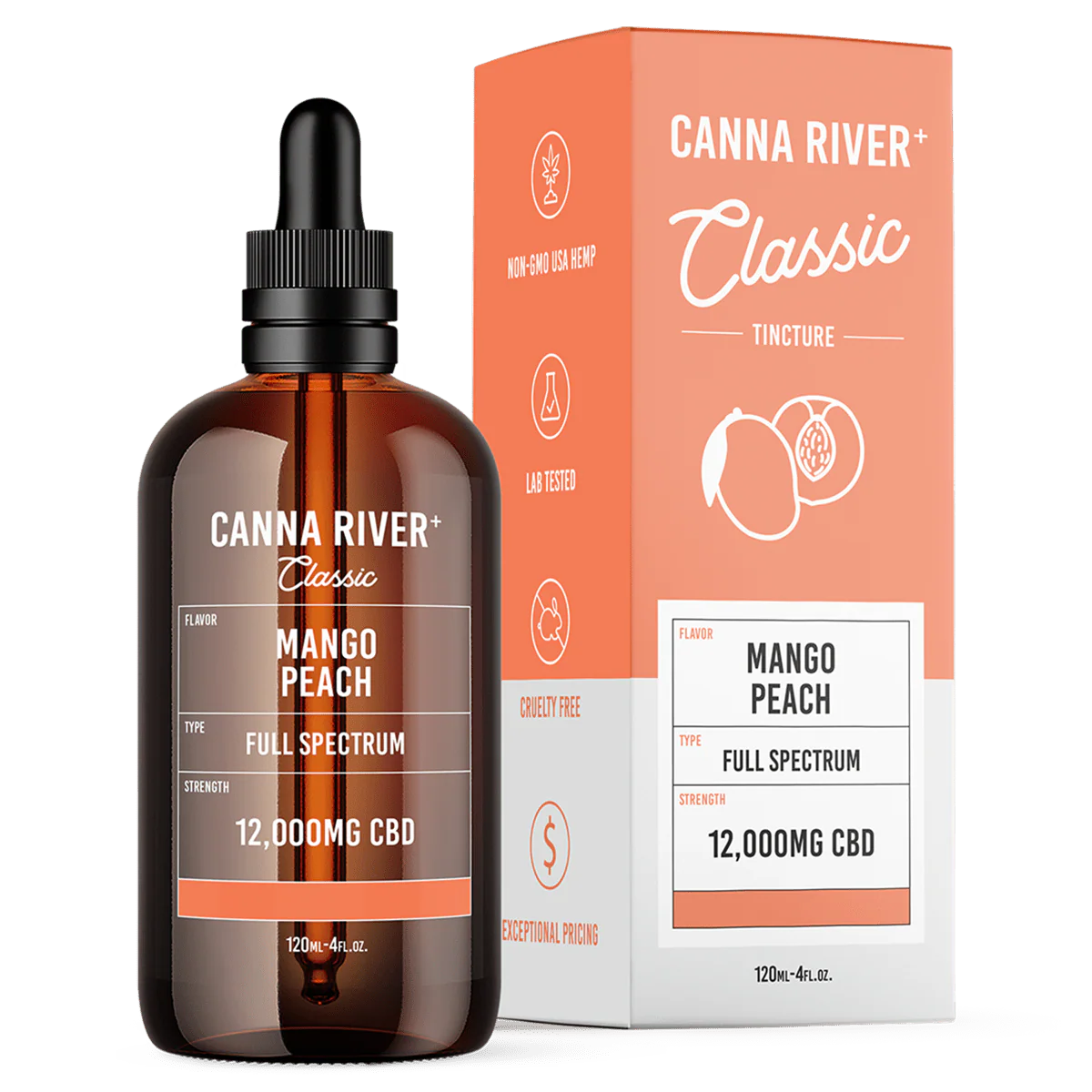 CANNA RIVER CBD CLASSIC TINCTURE 12000MG BOTTLE
