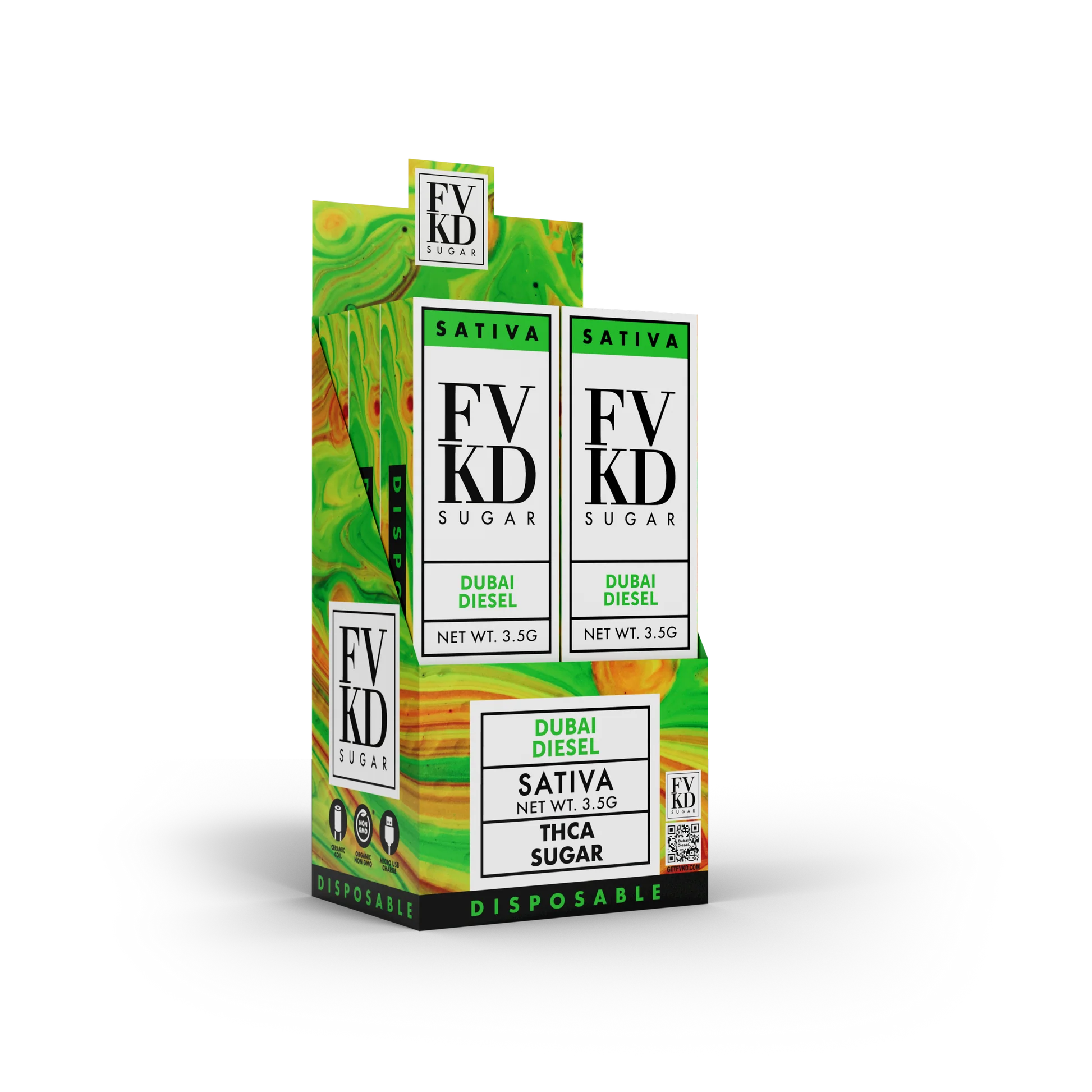 FVKD SUGAR THCA SUGAR 3.5 GRAM DISPOSABLE (6CT/BOX)