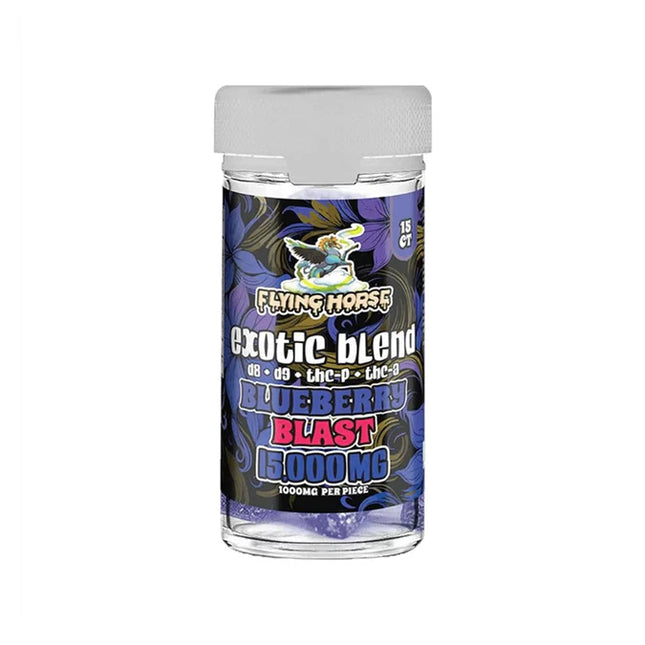 FLYING HORSE EXOTIC BLEND (D8 + D9 + THC-P + THC-A) 15,000MG GUMMY (1000MG/PC)