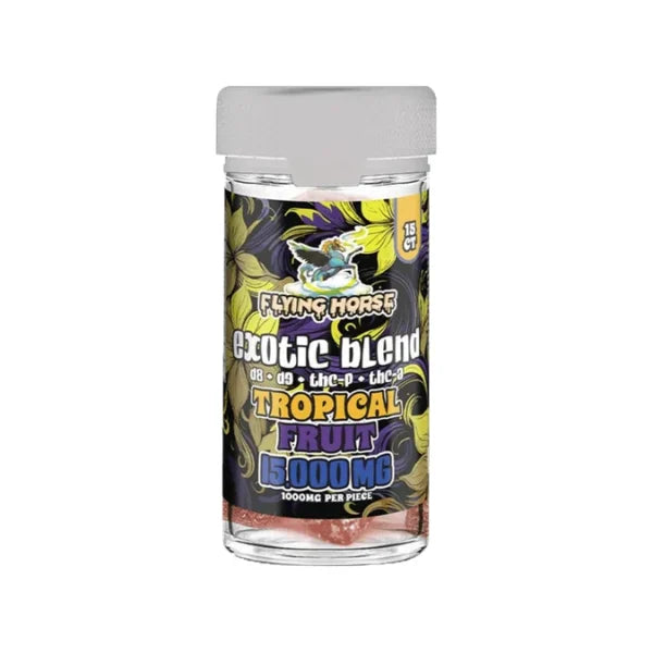 FLYING HORSE EXOTIC BLEND (D8 + D9 + THC-P + THC-A) 15,000MG GUMMY (1000MG/PC)