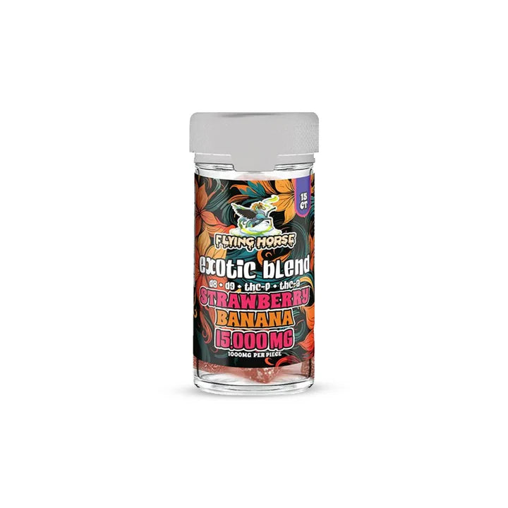 FLYING HORSE EXOTIC BLEND (D8 + D9 + THC-P + THC-A) 15,000MG GUMMY (1000MG/PC)