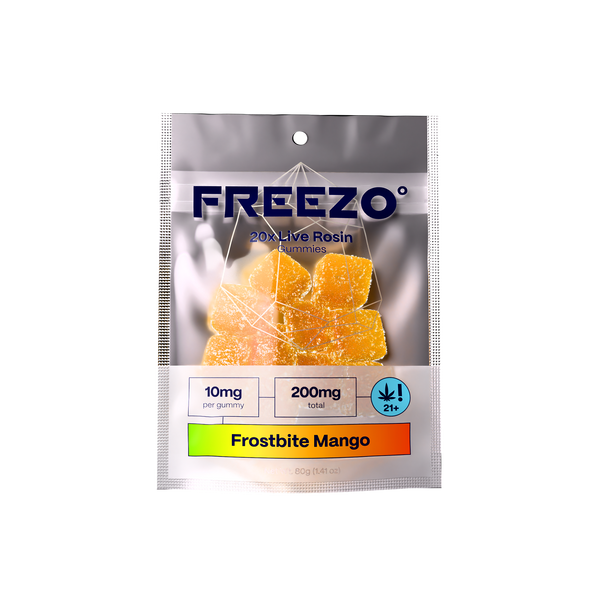FREEZO 10MG LIVE ROSIN GUMMIES (20CT/BAG, 200MG/BAG) | FROSTBITE MANGO