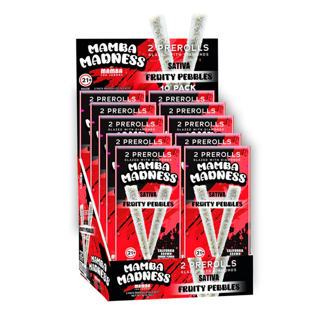 MAMBA MADNESS THC-A DIAMOND COATED 2 X 2 GRAM PRE ROLLS / PACK