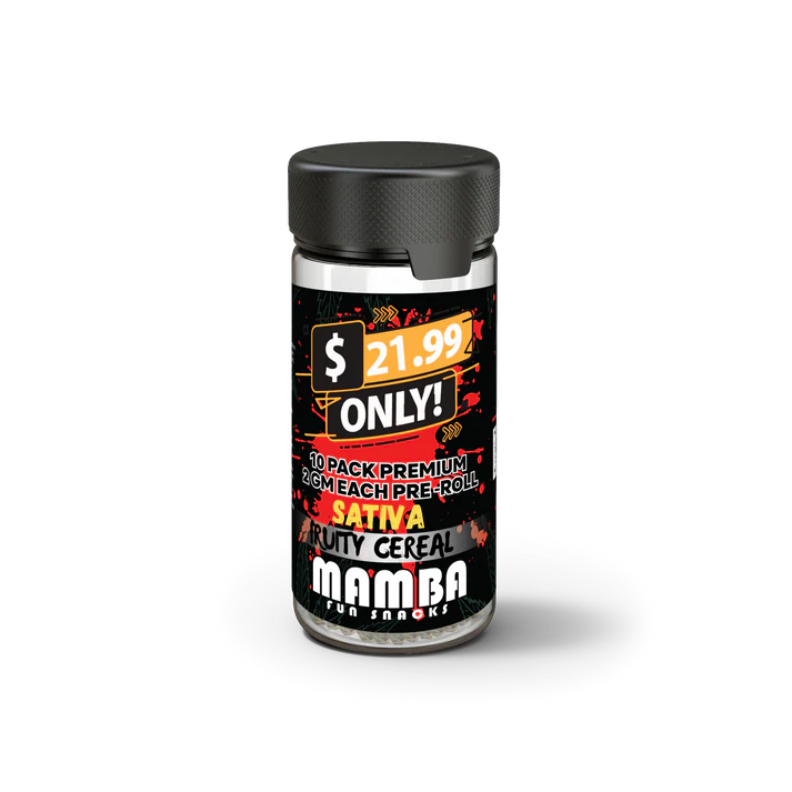 MAMBA $21.99 10 PACK PREMIUM 2 GRAM EACH PRE-ROLLS