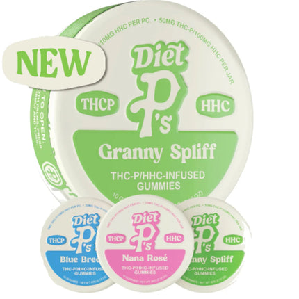 PURE DIET P'S 5MG THC-P + 10MG HHC INFUSED GUMMIES (10CT/JAR)