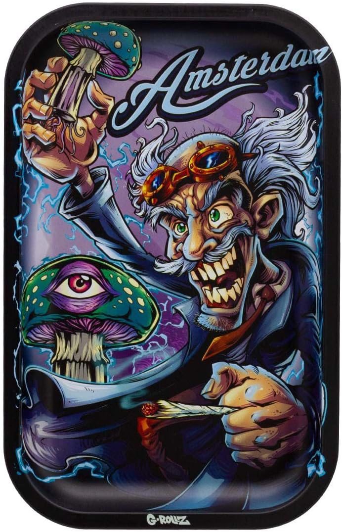 G-ROLLZ SMALL METAL ROLLING TRAY MAD SCIENTIST (GR3300V) 0602728148615