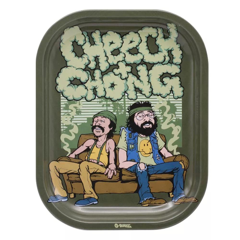 G-ROLLZ SMALL TRAY CHEECH AND CHONG IN DA CHAIR BLUE 0602728144914