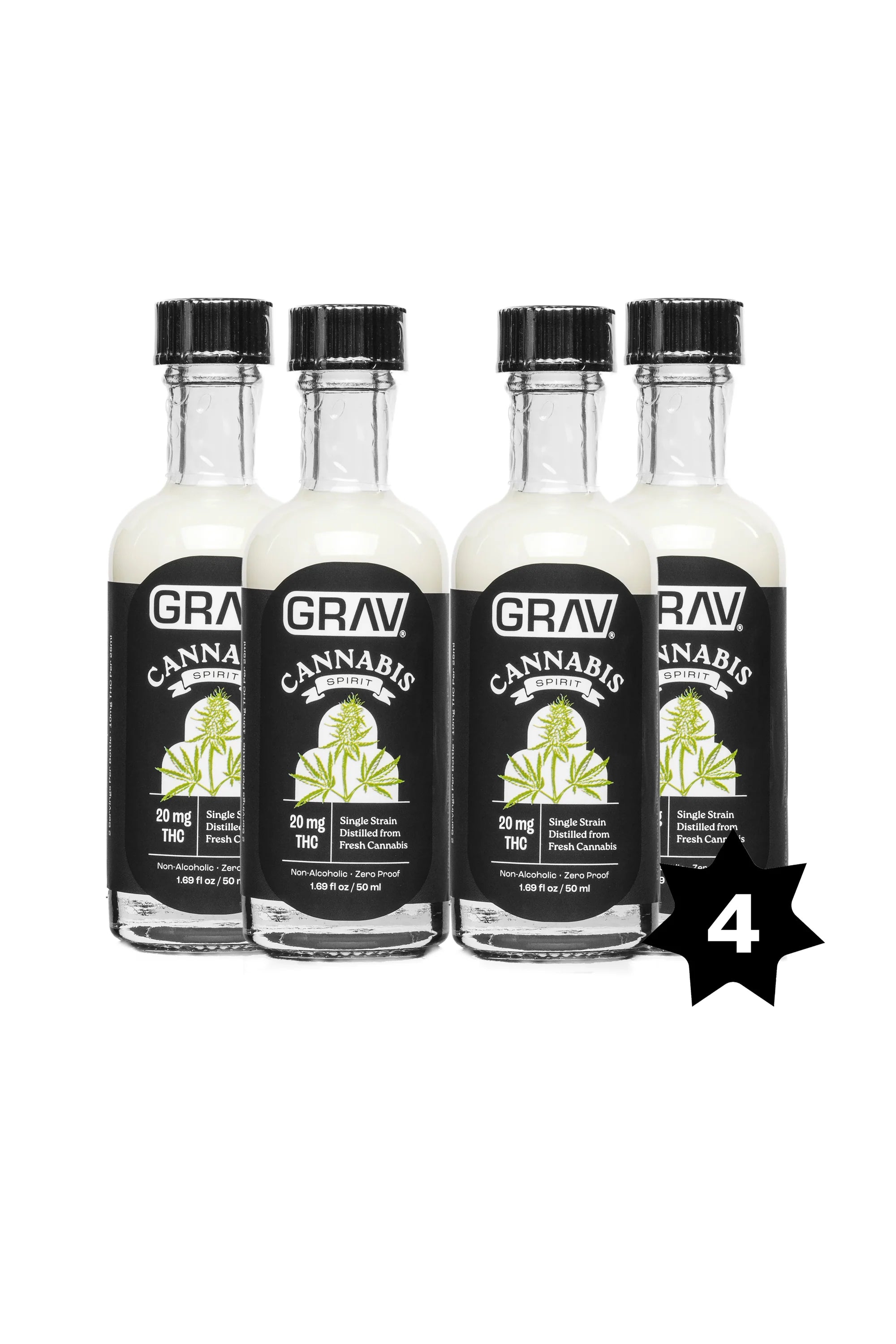 GRAV CANNABIS SPIRIT DRINK 20MG 50ML BOTTLE (12CT DISPLAY)