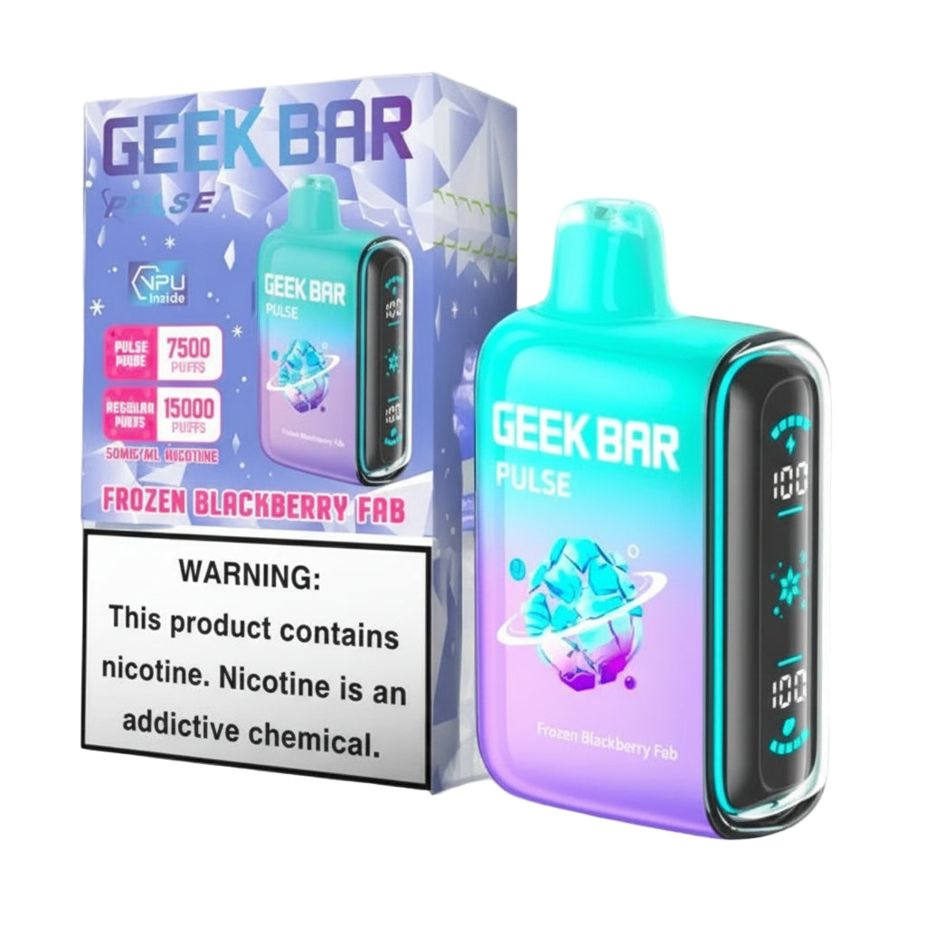 GEEK BAR PULSE 15000 5% DISPOSABLE 5CT DISPLAY BLACKBERRY FAB (FROZEN)) 810125439094