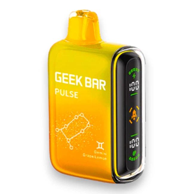GEEK BAR PULSE 15000 5% DISPOSABLE 5CT DISPLAY GRAPE LEMON 810125436987