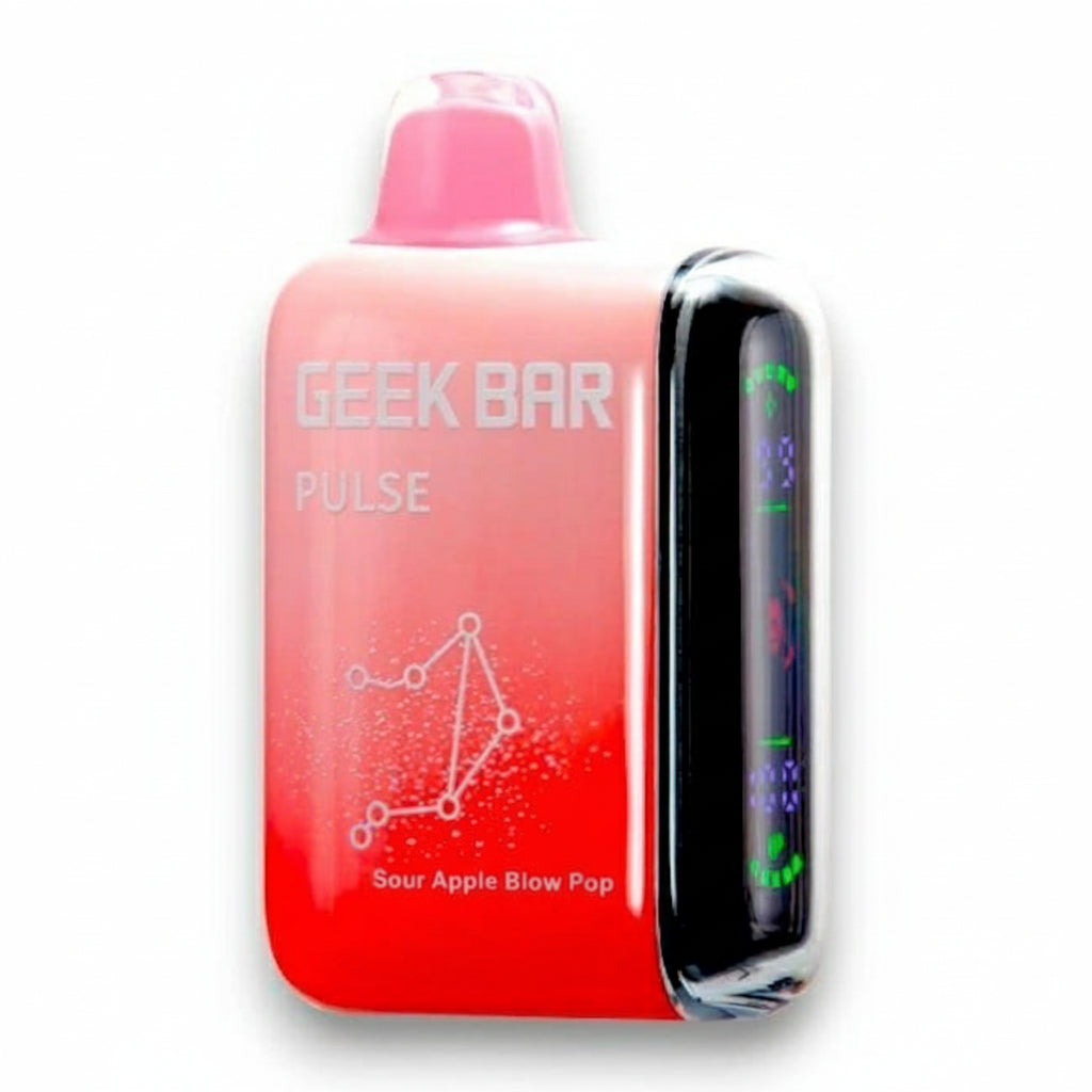 GEEK BAR PULSE 15000 5% DISPOSABLE 5CT DISPLAY SOUR APPLE BLOW POP 810125436949