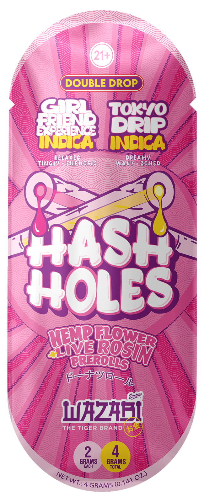WAZABI 2 GRAM THC-P DOUBLE DROP HASH HOLES (10PK BOX)