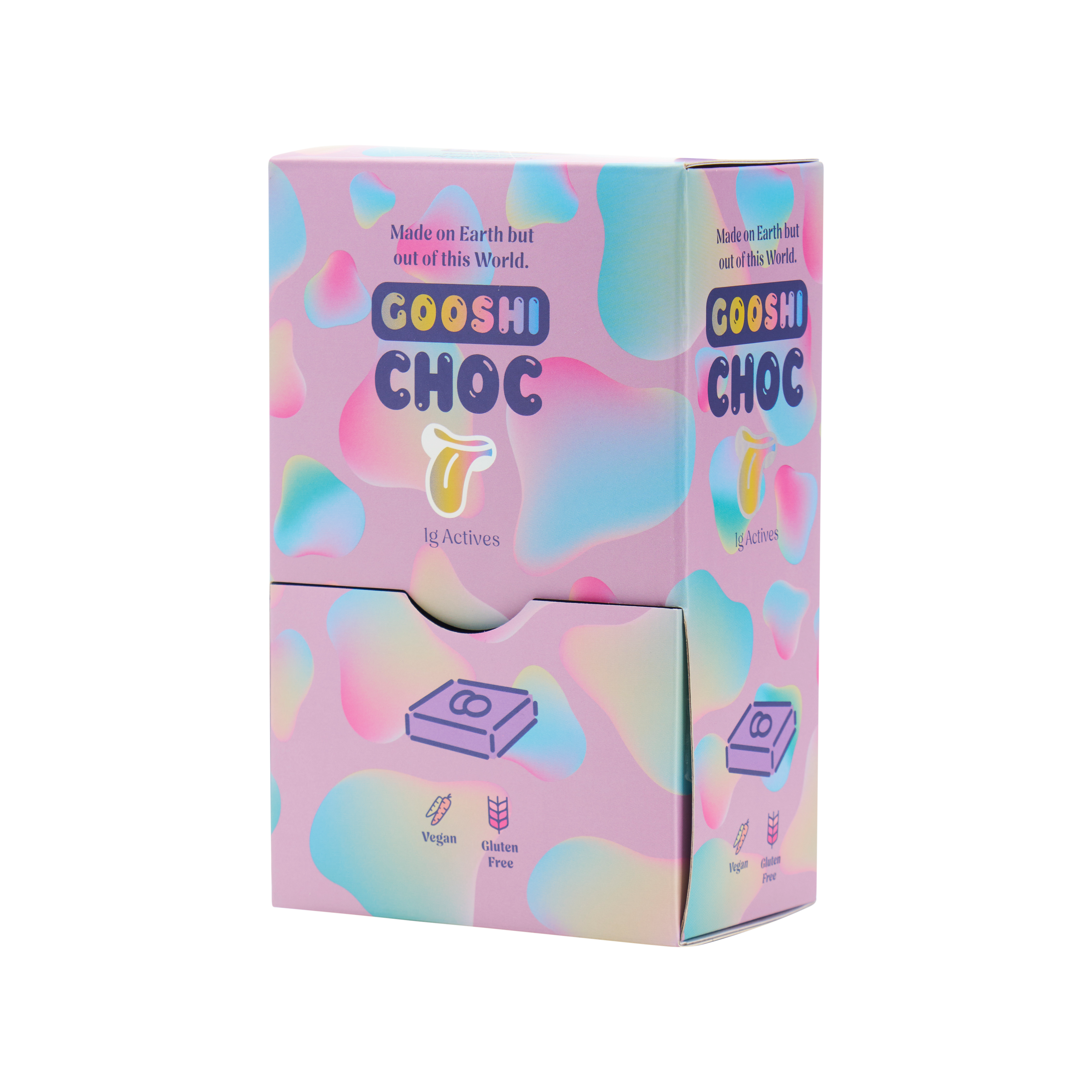 GOOSHI CHOC PROPRIETARY MUSHROOM BLEND 1G CHOCOLATE (40CT DISPLAY) | ASSORTED FLAVORS