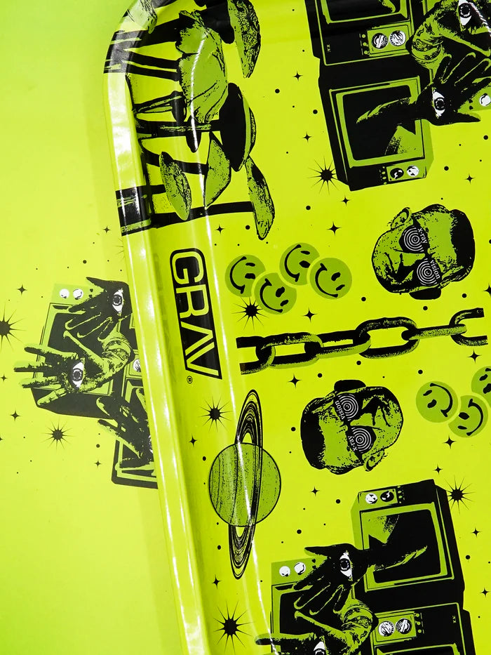 GRAV LARGE METAL ROLLING TRAY W/ MAGNETIC LID