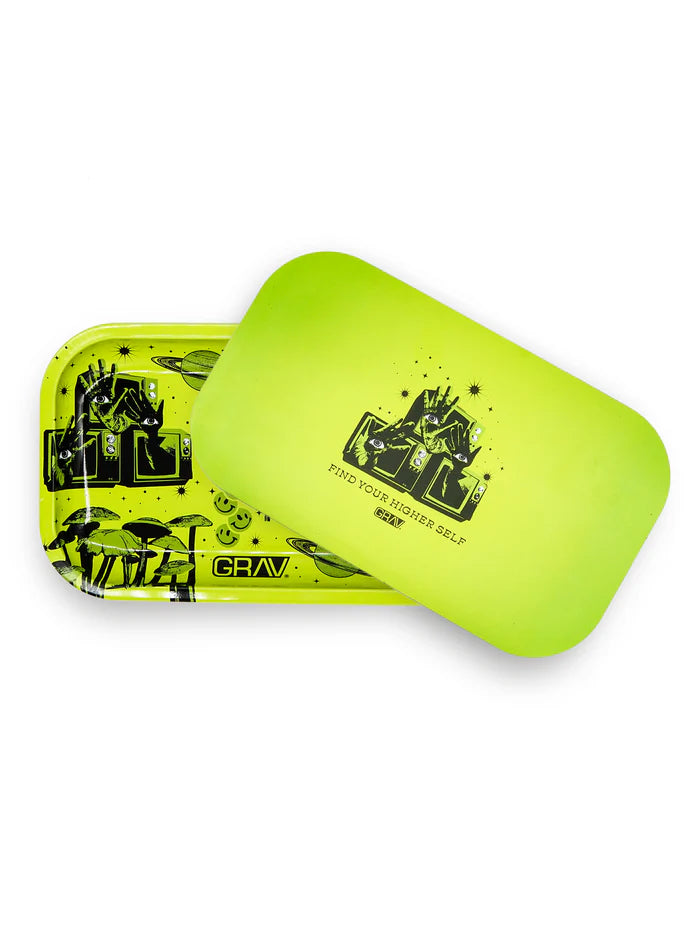 GRAV LARGE METAL ROLLING TRAY W/ MAGNETIC LID