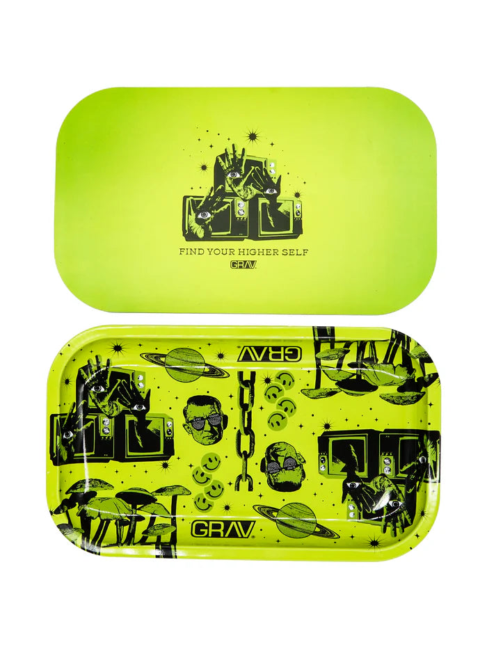 GRAV LARGE METAL ROLLING TRAY W/ MAGNETIC LID