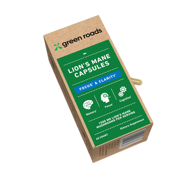 GREEN ROADS LION'S MANE MUSHROOM CAPSULES (60CT/JAR) | FOCUS & CLARITY